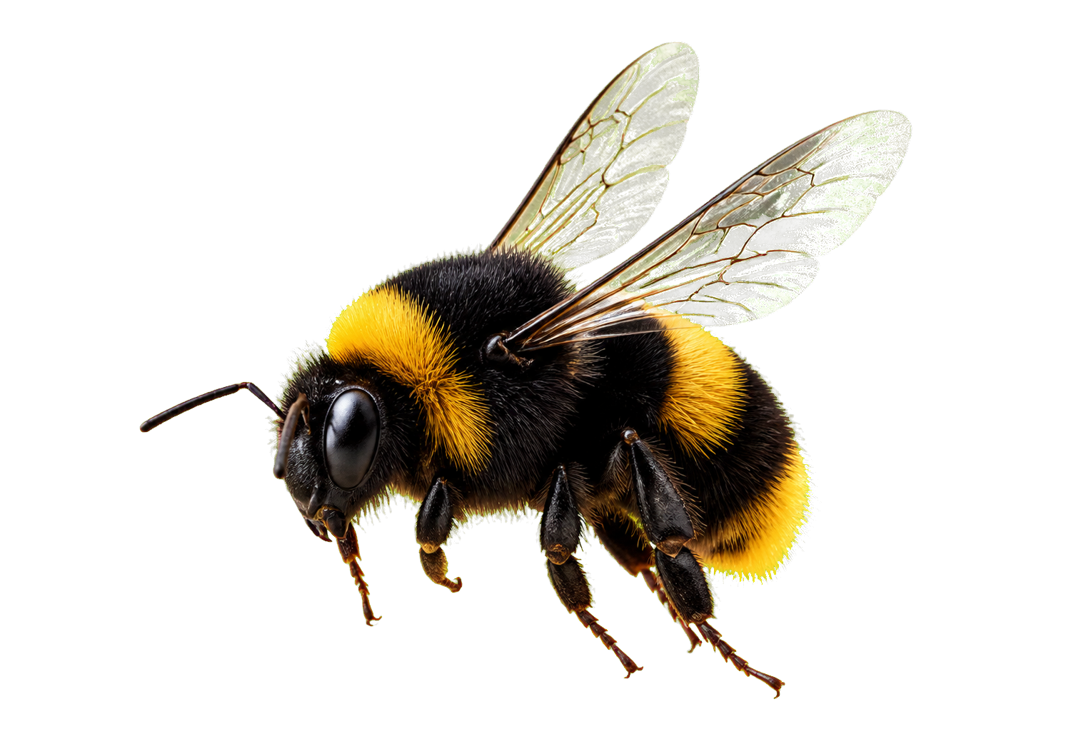 A bumblebee in flight
